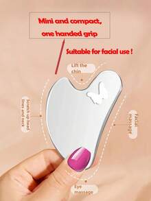 2pcs Stainless Steel Gua Sha Massage Board, Heart & Dolphin Shaped, Face, Neck, Lymphatic Drainage, Full Body Muscle Relaxation