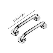 1个11.8英寸/19.6英寸不锈钢扶手，浴室安全无障碍淋浴浴缸把手支撑，浴室配件，浴室工具 - 銀色 - 查看 16