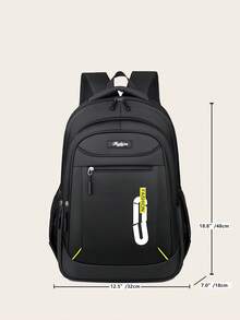 Casual Solid Color Versatile Backpack, Large Capacity School Backpack, Travel Vacation Backpack, Back To School Backpack - Multicolor - View 11