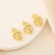 3 Pieces Of Handmade DIY Pendant Jewelry, Copper Inlaid With Zirconia, Plated With 18K Gold, Available In Various Styles Such As Flowers, Crosses, And Heart Pendants. Exquisite And Fashionable Accessories That Can Be Made Into Earrings, Necklaces, Bracelets, And Anklets. Also A Great Gift For Friends.