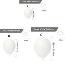23 件白色乳胶派对气球，5 英寸 10 英寸 12 英寸圆形气球，适用于白色主题婚礼、毕业典礼、生日派对背景装饰、圣诞节 - 白色 - 查看 3