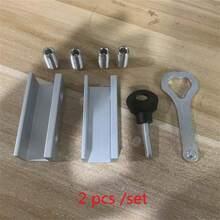 1 件窗锁定位器限位滑动窗门铝合金锁儿童保护门窗防盗锁（如图所示，我们的产品包含一把钥匙或两把钥匙）