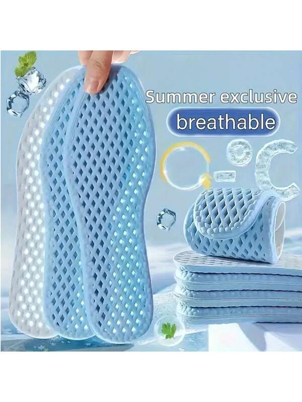Sommergefühl atmungsaktive, schweißabsorbierende, stoßabsorbierende, bequeme Einlegesohle, speziell für unisex Sportschuhe und Freizeitschuhe geeignet, passend für alle Schuhe, wiederverwendbar