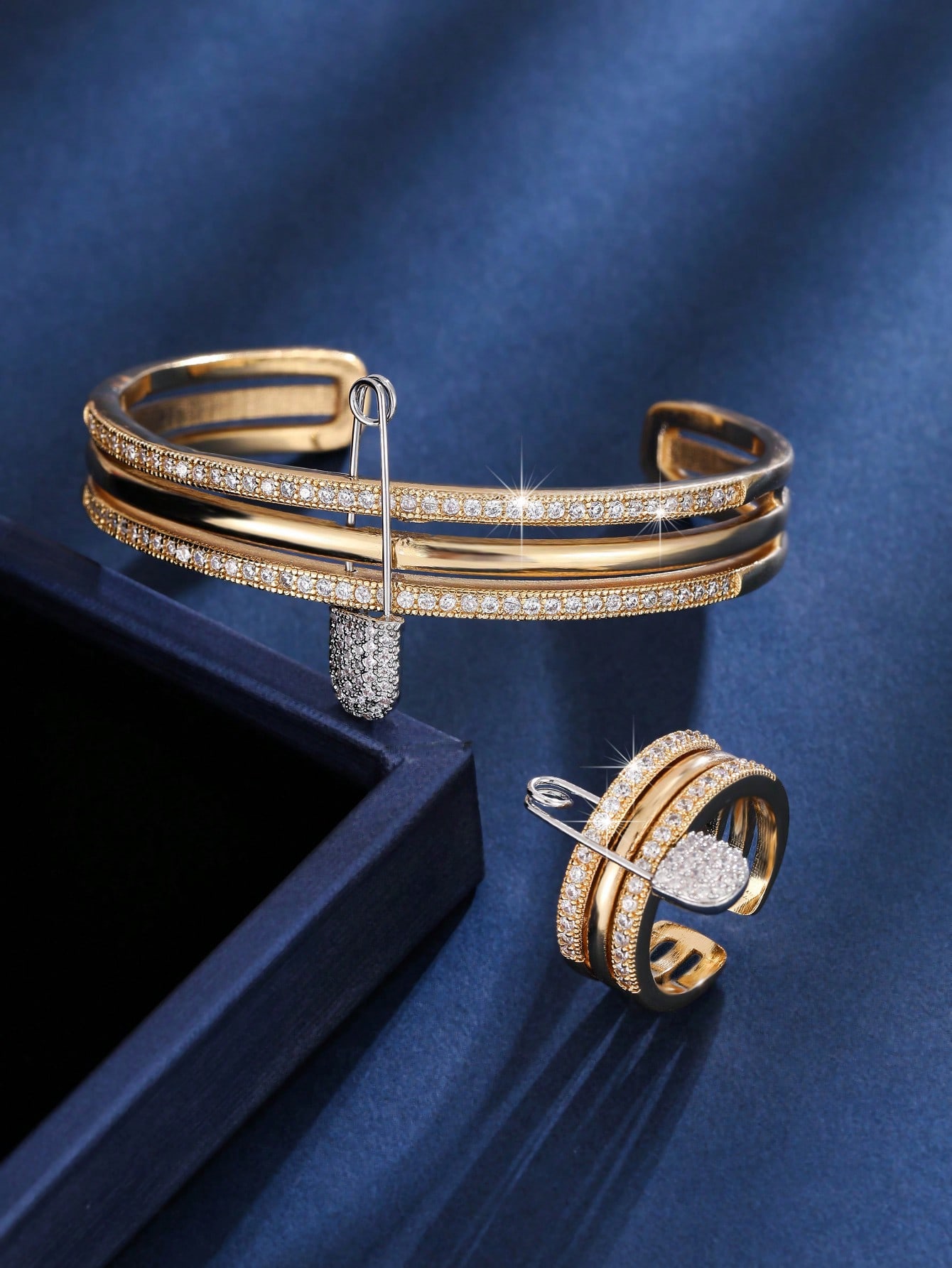 مجموعة من 2 سوار إبزيم متعدد الطبقات قابل للتعديل...