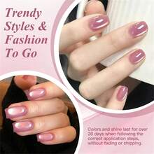 Mtssii 7ml Moonlight  Magnetic Gel Nail Polish Glass Beads Summer Pink Golden Silvery Glitter Soak Off UV Gel Nail Art Varnish Nail Supplies - 粉色 - 查看 4
