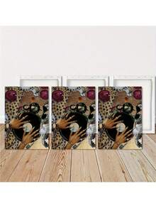 1/3pcs Leopard-Print Wall Art Posters, Modern Abstract Style Wall Art, Illustrations Of Leopards With Bold Colors And Patterns Wall Art, Stylish And Edgy Canvas Artwork Wall Painting Gift, Ideal For Living Room, Bedroom, Office, Lounge, Wall Decor, Home And Dorm Decoration, Unframed / Framed ,Wall Art With Frame - Multicolor - View 12