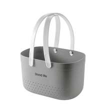 Household Handheld Storage Basket Plastic Handheld Hollow Basket Multi Purpose Dormitory Bathroom Bath Basket Cosmetics Storage Basket - Multicolor - View 6
