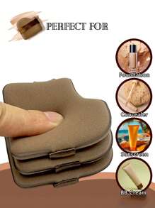4pcs Makeup Sponge Set, Including Foundation Sponge, Air Cushion Puff, Mini Makeup Sponge. Suitable For Powder, BB Cream, Foundation, Blush, Sunscreen, Etc.