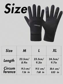 Musion 1pc/2pcs/3pcs Unisex Winter Outdoor Sports Skiing Gloves Waterproof Windproof Driver Gloves Touch Screen Warm Driving Riding Black Gloves Hand Warmers