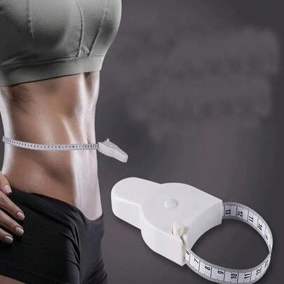 60-Inch (150cm) Retractable Body Measuring Tape, Self-Adjusting Tape Measure, Precise Body Size Measurement, Single-Handed Effective Tracking Of Weight Loss And Muscle Growth, Fitness Accessory, Gym