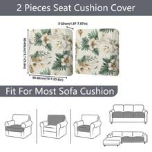 1pc Outdoor Bodhi Leaf Sofa Cushion Cover, All Season Sofa Dust Cover, Modern Farmhouse Style, Scratch & Stain Resistant, Machine Washable, Suitable For Living Room, Bedroom, Study, Balcony, Patio