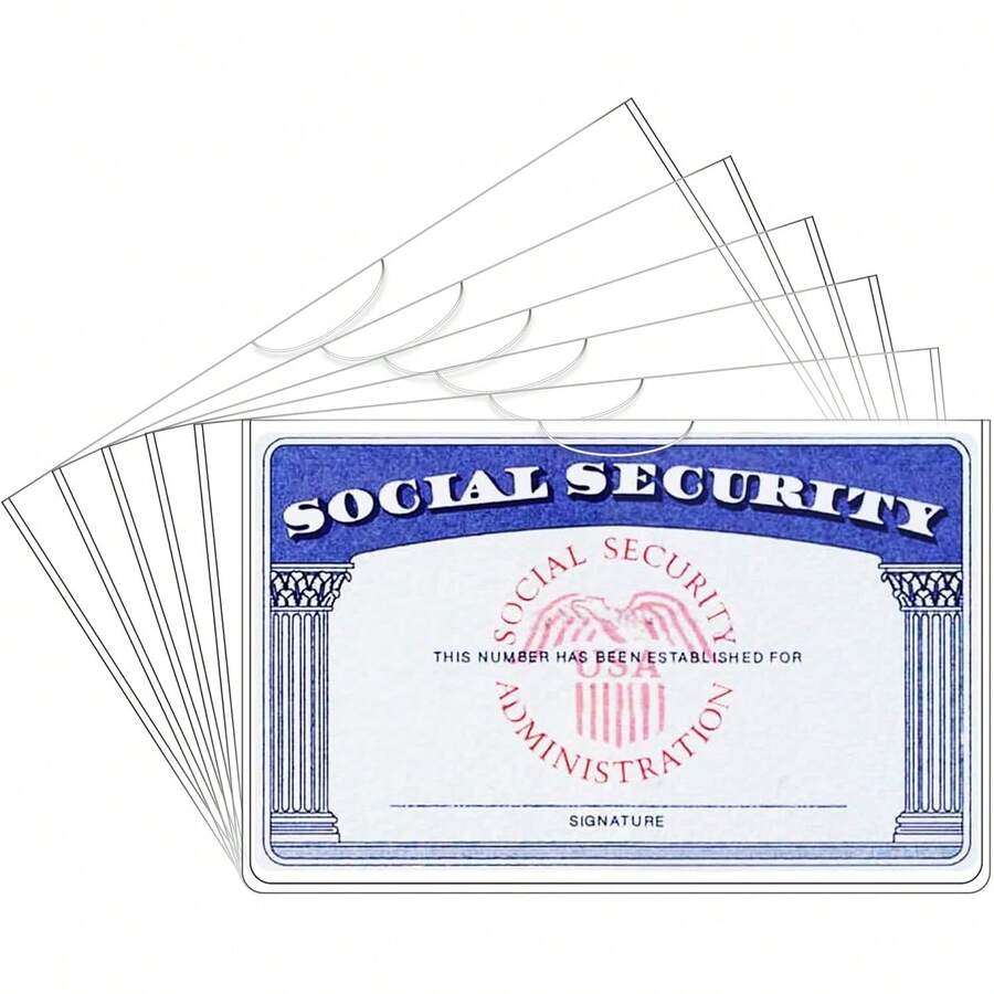 10 Pack Social Security Card Protector/Medicare Card Protector Sleeve ...