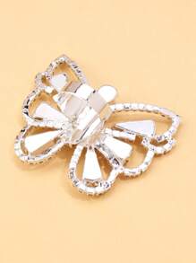 1 Stück eleganter Schmetterlings-Design Strass Insekten-Ring, vielseitiges Accessoire
