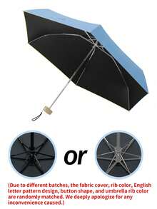 小折叠伞，迷你口袋防水便携旅行伞，遮阳伞女士防晒UV防晒伞二合一迷你六折超轻小巧便携，迷你旅行伞，小巧便携晴雨两用伞，遮阳，99%防紫外线，男女适用，结构耐用，防晒防雨