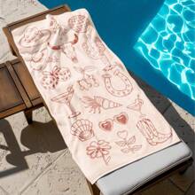 29X58in Coastal Cowgirl Beach Towel Western Boho Oversized Vacation Gift For Bride Bachelorette Pool Party Surf Summer Aesthetic Towel Travel Essentials Travel Accessories Beach Essentials