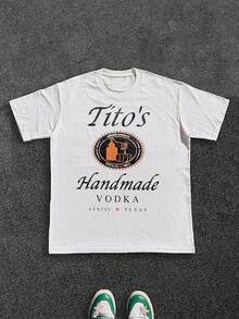 Spirits Branded Tito's Handmade Vodka 100% Cotton Men's T-Shirt - trắng - Xem 1