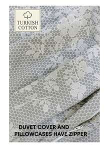 3 Pcs Duvet Cover Set | Sophisticated And Relaxing | 1 Pc Duvet Cover 135*200cm 200*200cm 220*240cm, 2Pcs Pillowcaswe 50*70cm - Blue - View 5