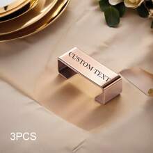 1/3 Pcs Customizable Chopstick Rest, Stainless Steel Chopstick Holder With Personalized Text/Name, Multi-Color 304 Stainless Steel, Creative Multifunctional Flatware Organizer, Hotel/Restaurant Tableware Decor, Home/Party/Birthday/Holiday Gathering Decoration