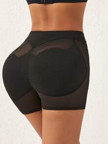 1pc Women Butt Lifter Shorts With Removable Padded Inserts, Sexy Figure Shaping Seamless Tummy Control Panties - Black - View 7