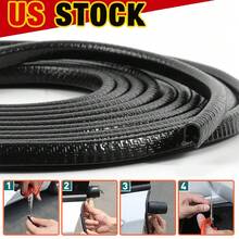 20FT Car Door Seal Strip For Car Weather Stripping Universal Self Adhesive Large Auto Door Soundproofing Weatherstrip For Pickup Truck SUV RV Boat - màu đen - Xem 1