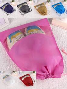 Transparent Plastic Shoe Storage Bags, Travel Shoe Packing Bags, Drawstring Shoe Organizer Bags, Unisex Shoe Storage Pouches, Essential For Travel, Beach, Vacation And Back To School Shoe Bag Travel Organizer Drawstring Shoes Pouch Shoes Cover Portable Dust-Proof For Men For Women Packing Cubes Travel Essential Cruise Essentials Vacation Essentials - Multicolor - View 9