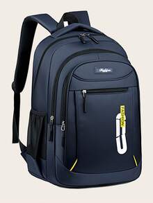 Casual Solid Color Versatile Backpack, Large Capacity School Backpack, Travel Vacation Backpack, Back To School Backpack - Multicolor - View 13