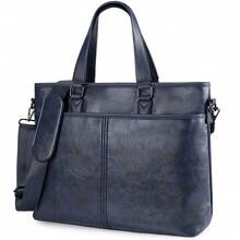 NEWHEY 男士商务手提包，防水双向大容量工作通勤包，求职和商务旅行的理想选择