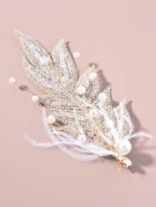 زينة رأس فاخرة بريشة للأميرات للبنات ، إكسسوارات شعر للأطفال للرقص والعروض الموسيقية وارتداء أزياء الأميرات