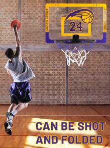 Indoor/Outdoor Basketball Hoop Toy Set With No-Drill, Sports Game Gift For Children