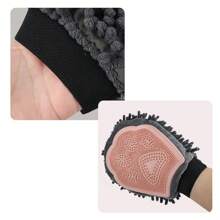 1 Stück Haustier Badetuch, Haustier absorbierende Handschuh, Hund Haarentfernung Handschuh, Katze Massage Handschuh, Haustier Badetuch, Hund absorbierende Handschuh, Haustier Reinigungshandschuh, Katze Bademassage Bürste, doppelseitiger Multi-Funktions Haustier Massage Handschuh