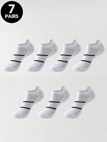 1/3/5/7双女士运动短袜纯色抗菌除臭高弹力透气船袜夏季跑步瑜伽健身轻便船袜短袜