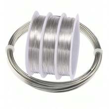 Stainless Steel Solid Wire For DIY Crafts - 0.3-1mm Thin Beading Wire Rope, 10m/Roll Bulk Vacuum-Sealed Jewelry Making Supplies