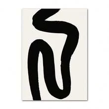 1 件现代米色抽象线条艺术画布，带花瓶和条纹，北欧波西米亚风格墙壁艺术装饰，适用于客厅海报和印刷品，可选框架 - 彩色 - 查看 41