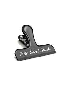 1pc Customized Name/Logo Food Bag Clips, Personalized Laser Engraved Stainless Steel Binder Clips, Perfect Gift For Mother's Day, Father's Day, Wedding, Party, Holiday, Graduation - Multicolor - View 5