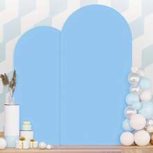 2 Stücke Weihnachts-Bogen Dekoration aus elastischem Spandex-Stoff, geeignet für Geburtstagsfeiern, Hochzeitsbogen Dekoration (nur Stoffhintergrund, kein Bogenrahmen), perfekter Bogen-Hintergrund für Garten und Outdoor-Hochzeitszeremonie und Geburtstagsfeierdekoration - Verschiedenfarbig - Übersicht 19