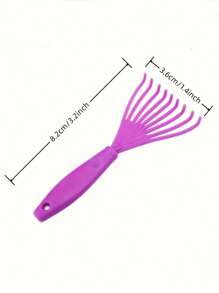 3 Peças/Conjunto Ferramentas de Limpeza de Pente - Limpador de Pente, Pente com Cabo de Plástico, Escova para Remover Resíduos de Cabelo, Ferramentas de Salão e Cabeleireiro