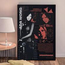 1 件/3 件墙面艺术海报可选框架经典流行电子游戏生物危害海报帆布艺术咖啡馆酒吧房间墙壁装饰 - 彩色 - 查看 9