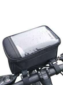 1pc Bicycle Handlebar Bag,Waterproof & Foldable Bike Front Bag,Cycling Handlebar Bag For Mountain Bike,Road Bike,Large Capacity Outdoor Sports