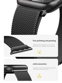 全新米兰尼斯不锈钢环形磁吸表带，金属磁吸表带，Ultra1/2，男女通用，适用于45/49/38/40/41/42/44mm。兼容1/2/3/4/5/6/7/8/Se系列腕表。透气轻盈，不闷热，不刺激，不易脱落。全系列腕表均可搭配S9和S10运动型及居家型防水表带使用。 - 彩色 - 查看 11