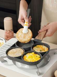 1pc Egg Frying Pan, Non Stick Pancake Frying Pan, Granite Egg Frying Pan With Heat-Resistant And Cooking Handle, Multifunctional Breakfast Frying Pan, Suitable For Gas Stoves And Induction Cookers