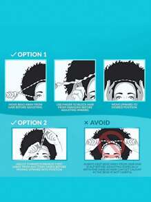 5pcs Set Black Adjustable Hair Tie Hair Scrunchies, African Curly Ponytail Holders, Suitable For Daily Use