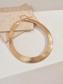 1 pieza Collar grueso para mujeres, collar declaración dorado/plateado, collar de cuello, collar bib, joyería punk para mujeres y niñas para ocasiones especiales - Multicolor - Ver 3