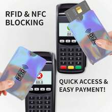 12/24/30pcs Anti Blocking Reader Lock Bank Card Credit Card Protector,Rfid Blocking Sleeves,ID Card Case Protector Metal Aluminium Case Card Holder, Wallet Business Card Holder, Credit Card Holder For Women For Men