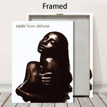 1 pieza, Arte de pared con lujo "Sade-Love", Jazz musical vibrante ideal para decoración de fiesta de soltero, estilo elegante, póster vintage de álbumes pop de los 90, pintura de lienzo minimalista, apropiado para decoración del hogar, carrito de bar, cafetería, patio, regalo de cumpleaños, sala de estar, dormitorio, oficina en casa, baño, el regalo perfecto para tus amigos, decoración de paredes, 20*28 pulgadas, sin marco