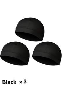 1 pièce/3 pièces/5 pièces Coiffe de casque de cyclisme pour hommes - Super élastique, absorbant la sueur, intérieur tricoté en polyester et spandex pour les sports