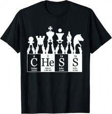 Chess Sets Periodic Table Elements T Shirt Gift For Kids Men T-Shirt=AL Gifts For Her - Black - View 1