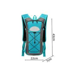 1 件超轻男女通用尼龙骑行背包，多口袋水袋背包，适合户外运动、马拉松、徒步旅行（不含水袋） - 彩色 - 查看 3