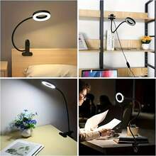 3-In-1 Computer Reading Lamp, Adjustable Light Color & 10-Level Brightness, USB 5V Powered, Eye-Caring Desk Lamp For Meeting, Manicure, Office, Home Study And More - 3 In 1 Light Colors - View 8