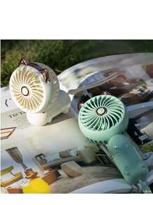Ventilador portátil de mano, bonito ventilador eléctrico personal pequeño para niñas, mujeres y niños, ideal para vacaciones de verano y viajes.