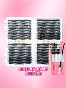 RITALASH RITALASH 640pcs/800pcs D Curl Individual Cluster Lashes 17 Styles Book Clusters DIY False Eyelash Extension Mix Length Natural And Comfortable False Eyelashes At Home For Daily Life&Dates And Party
